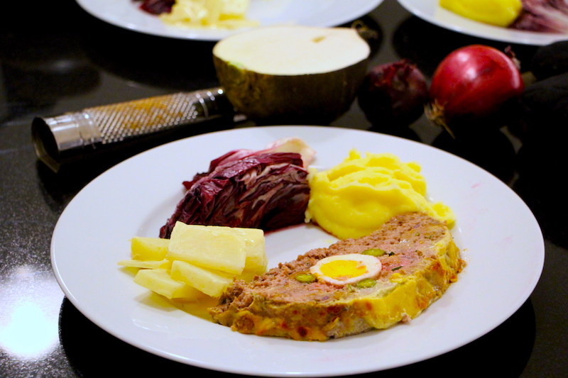 Faschierter Braten mit Radicchio
