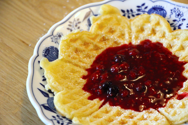 Waffeln am Teller