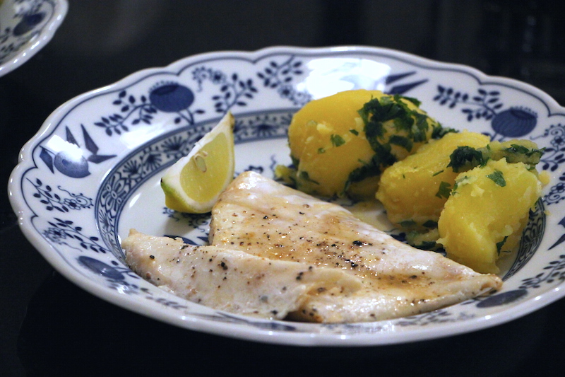 Fisch in Zitronensauce