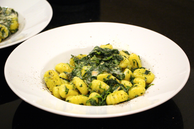 Gnocchi mit Spinat und Parmesan
